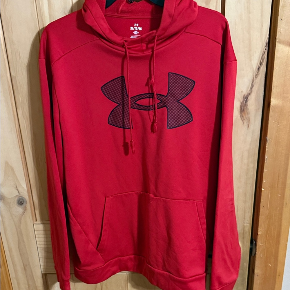 Under Armour Red Hoodie with Black Logo
